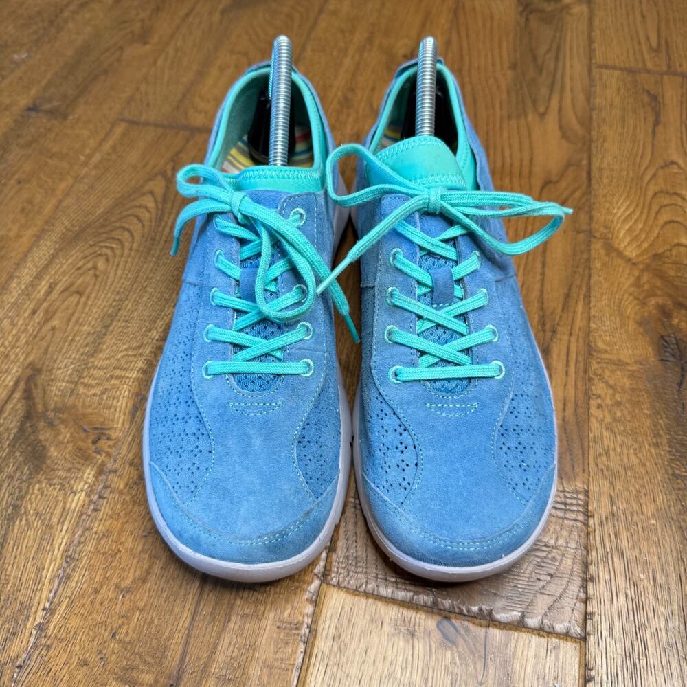 Dansko Elise Blue Suede Mint Trim Sneakers Walking Shoes Size 41 EU • 10 US - Picture 2 of 5